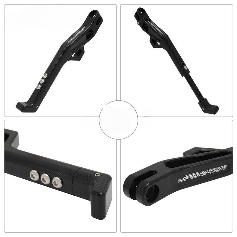 Motorcycle Side Stand Kickstand CNC Aluminum Alloy Universal Fit For Off-Road Dirt Bike S/X Accessories (Black/Orange)_autovado.com