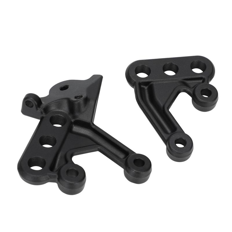 Motorcycle Foot Peg Brackets - Universal Aluminum Alloy Replacement Parts For Custom Bike Modifications (Black, 12x12x5cm)_autovado.com