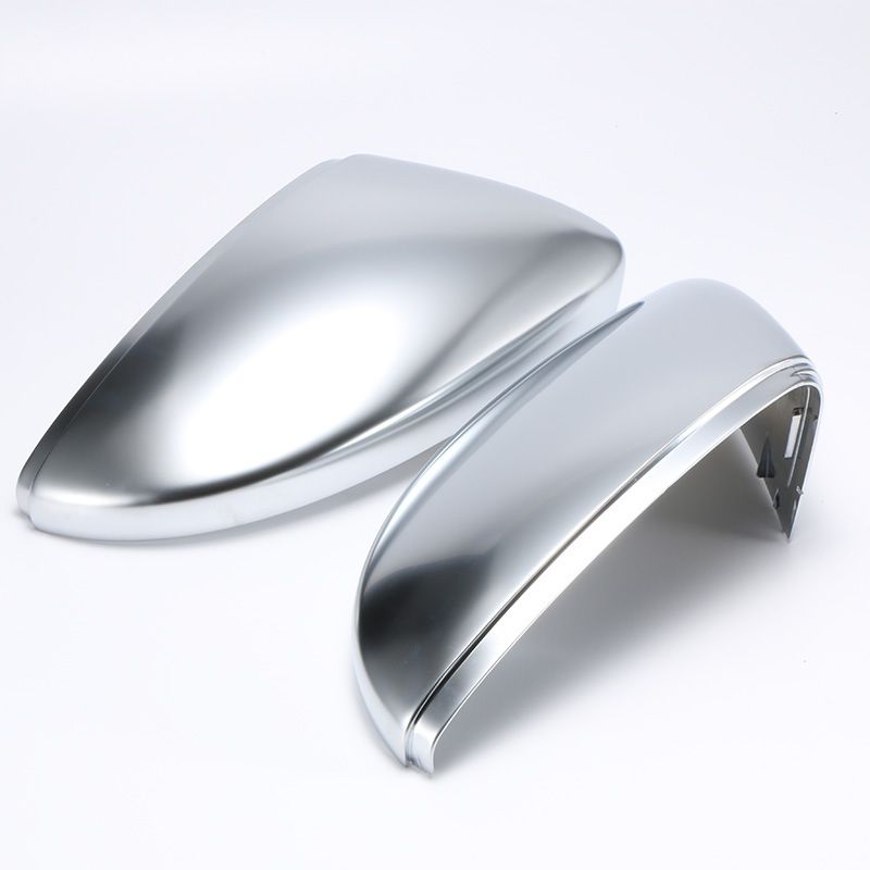 Pair Silver Matte Chrome Side Mirror Caps for VW Scirocco MK3 Passat B7 CC Beetle Jetta MK6 cover replace auto door wing_autovado.com