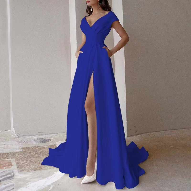 Women's fashion temperament commuter maxi dress Evening dress_autovado.com