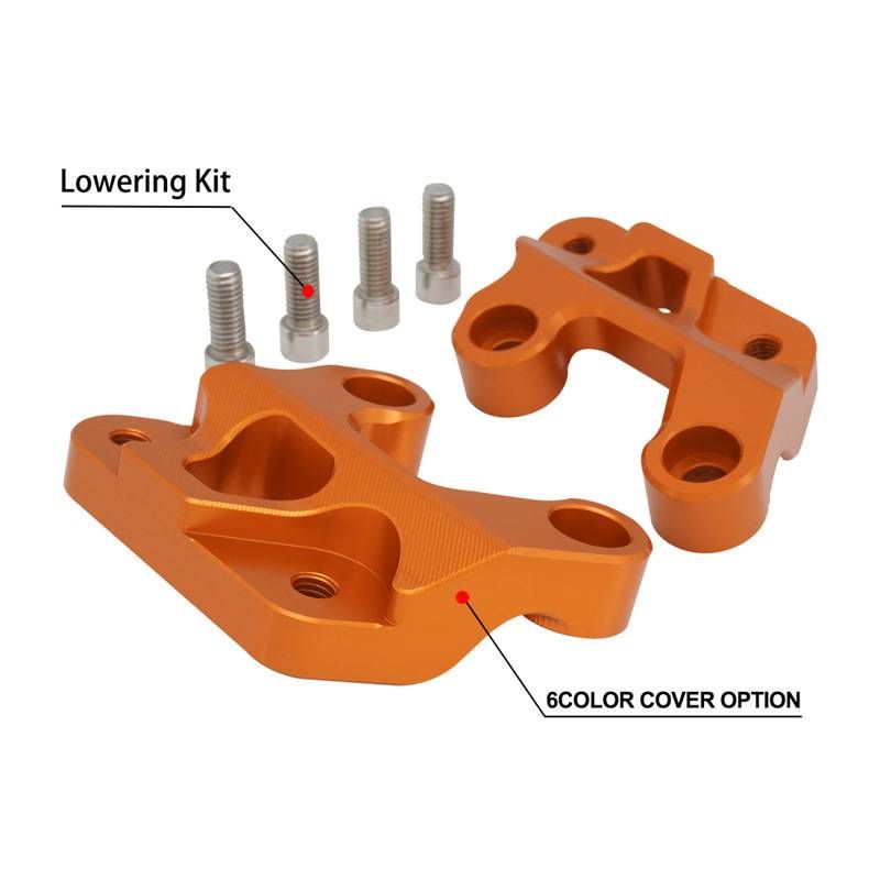 E-Bike Footpeg Lowering Bracket Kit - Heavy-Duty CNC Aluminum Alloy - Compatible With Most Electric Dirt Bikes (Black/Red/Silver/Blue/Gold/Orange)_autovado.com
