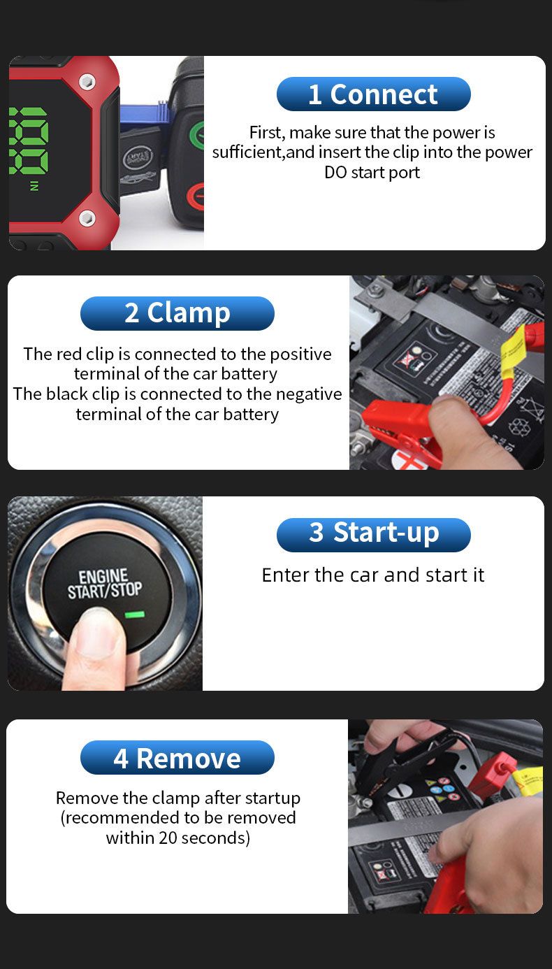 Portable Multi-Function Power Bank Emergency Jump Starter Outdoor Car Battery Rescue_autovado.com