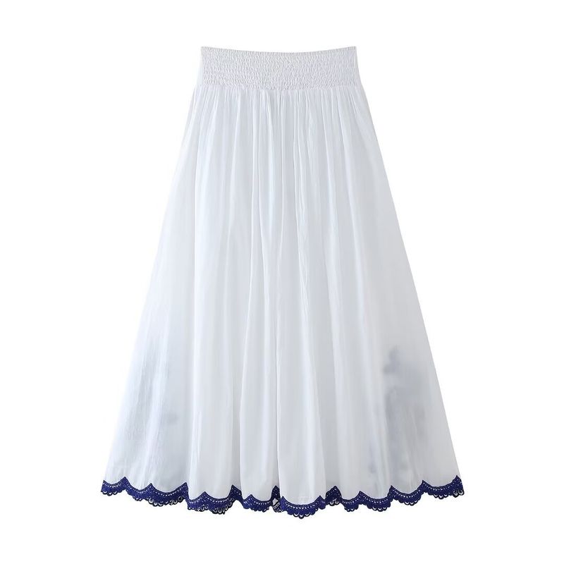 Women's ClothingFashion Contrast Embroidered Shirt + Skirt Set Women_autovado.com