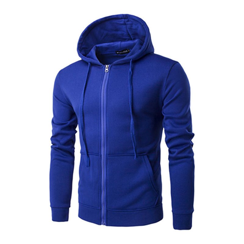 Men's Clothing New Spring and Autumn Style Zipper Hooded Sweatshirt Men's Cardigan Sweatshirt Long Sleeve Solid Color Sweatshirt_autovado.com