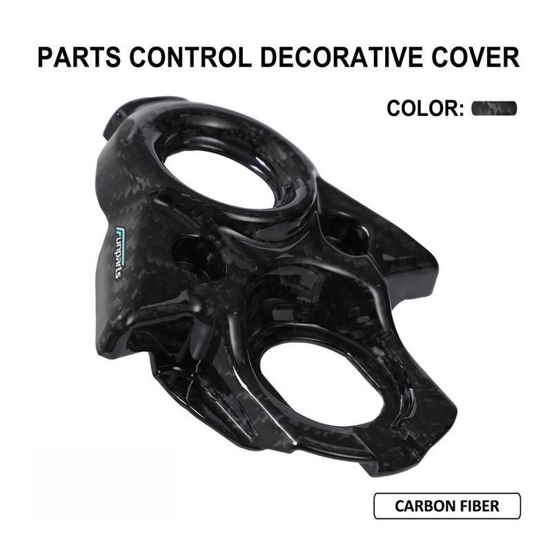 Carbon Fiber Center Console Cover For Electric Off-Road Motorcycle – Lightweight & Stylish Upgrade (Black)_autovado.com