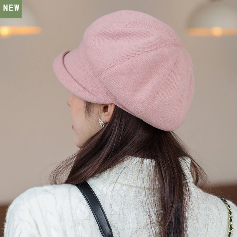 Hot Sale HT4270 Berets Women Solid Plain Autumn Winter Ladies Vintage Artist Painter Beret Hat Female Roll Brim Octagonal Cap_autovado.com