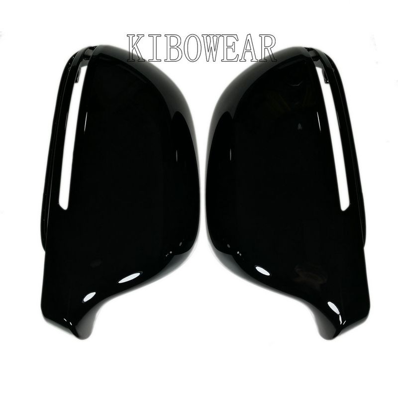 Black Side Mirror Covers Cap for Audi A6 C6 4F A4 A5 B8 8K Q3 SQ3 A8 D3 S4 S5 S6 S8 door wing 2008 2009 2012 2015 A3 8P_autovado.com