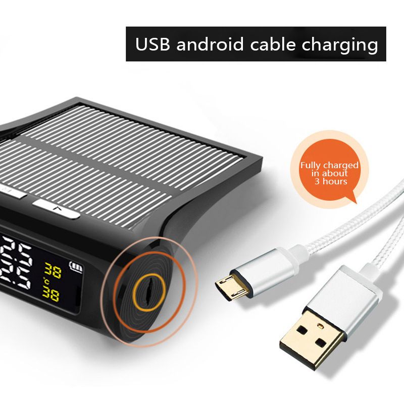 Solar-Powered Wireless TPMS With Color LCD Screen - Real-Time Tire Pressure Monitoring System With Audible Alerts For Cars/SUVs_autovado.com