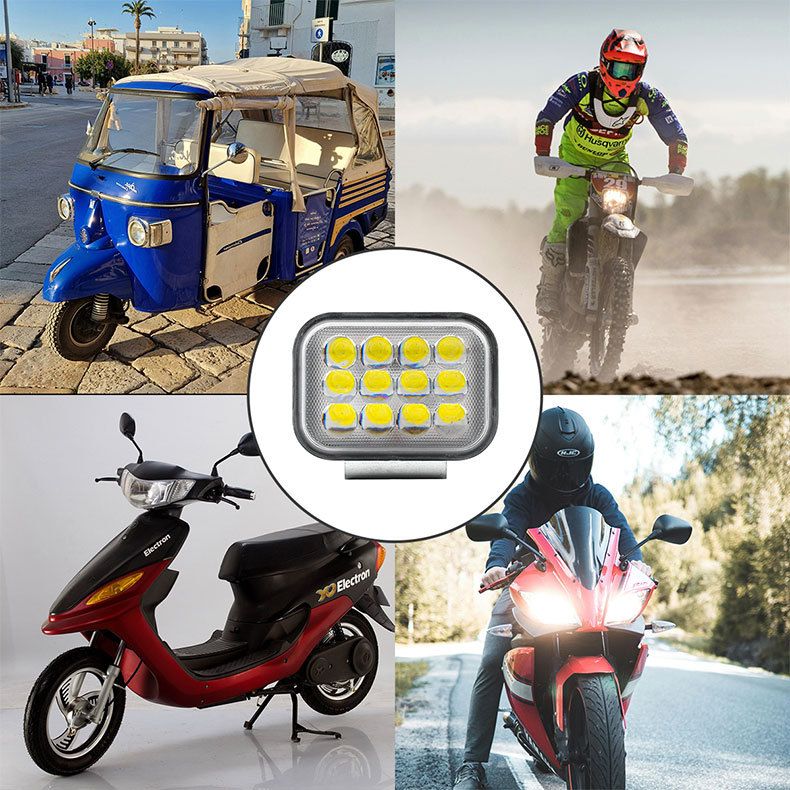 Electric LED Headlight Dynamic Tricycle Constant Strong Motorcycle External Modification Super Bright Flashing Light_autovado.com