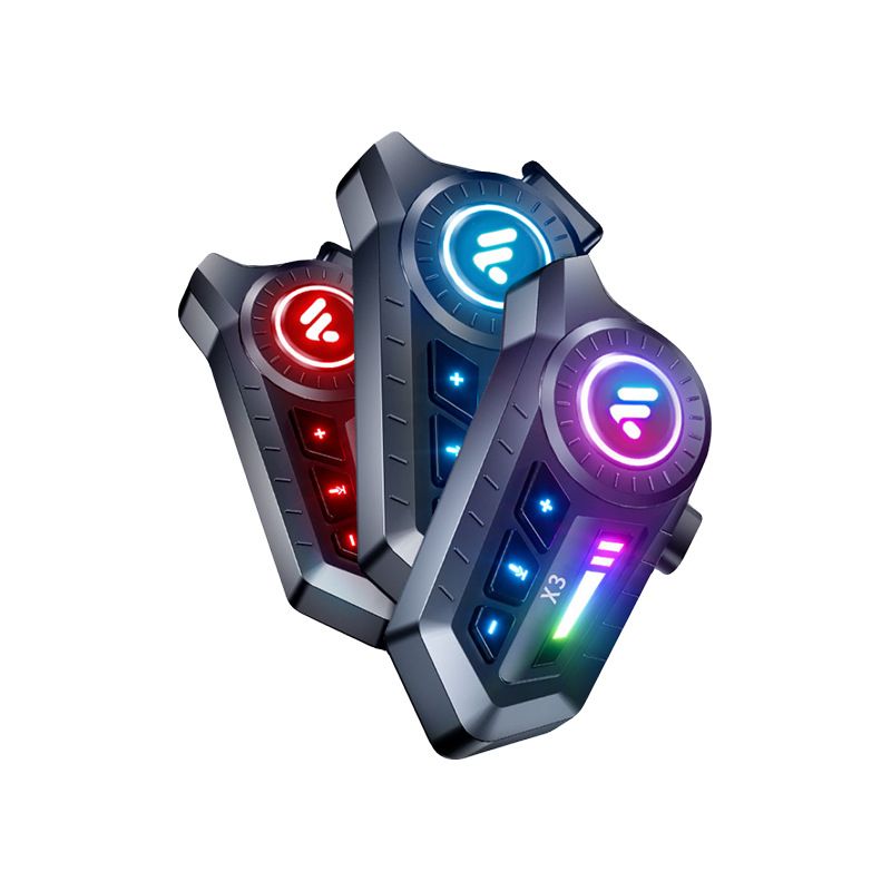 X3 Motorcycle Helmet Bluetooth Heavy Bass Waterproof Noise Reduction Wireless Cross-Brand Dual Intercom Riding Headset_autovado.com