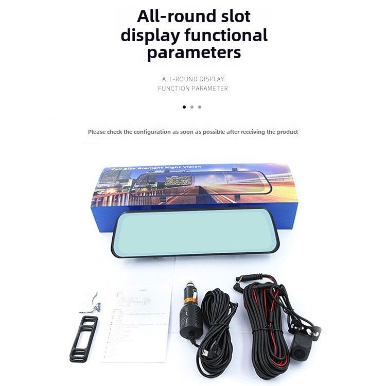 New 4K HD 10-inch 12-inch full screen streaming media rearview mirror driving recorder dual lens voice control WIFI_autovado.com