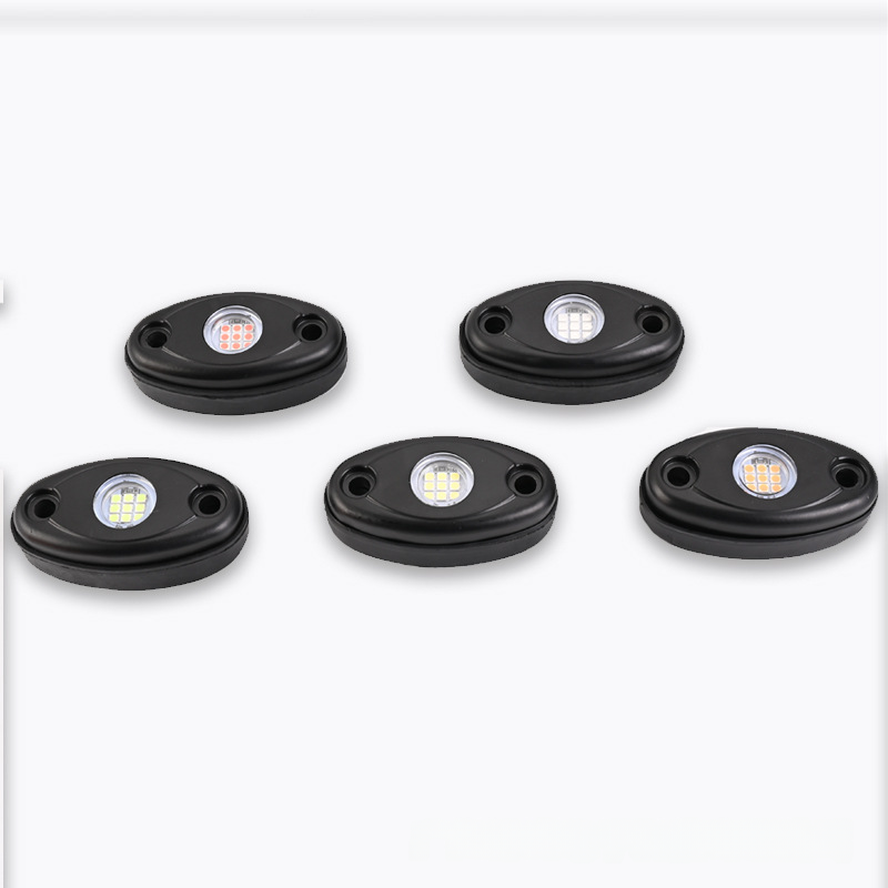 Car chassis light aluminum alloy off-road tank light LED9 light multi-color chassis modification light_autovado.com