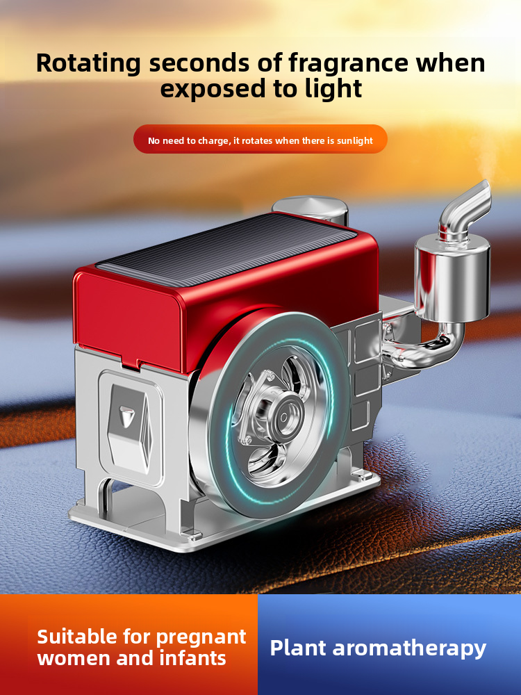 Solar Powered Light-Sensitive Long-Lasting Fragrance Diffuser Car Interior Decoration Wealth Machine Ornament High-End_autovado.com