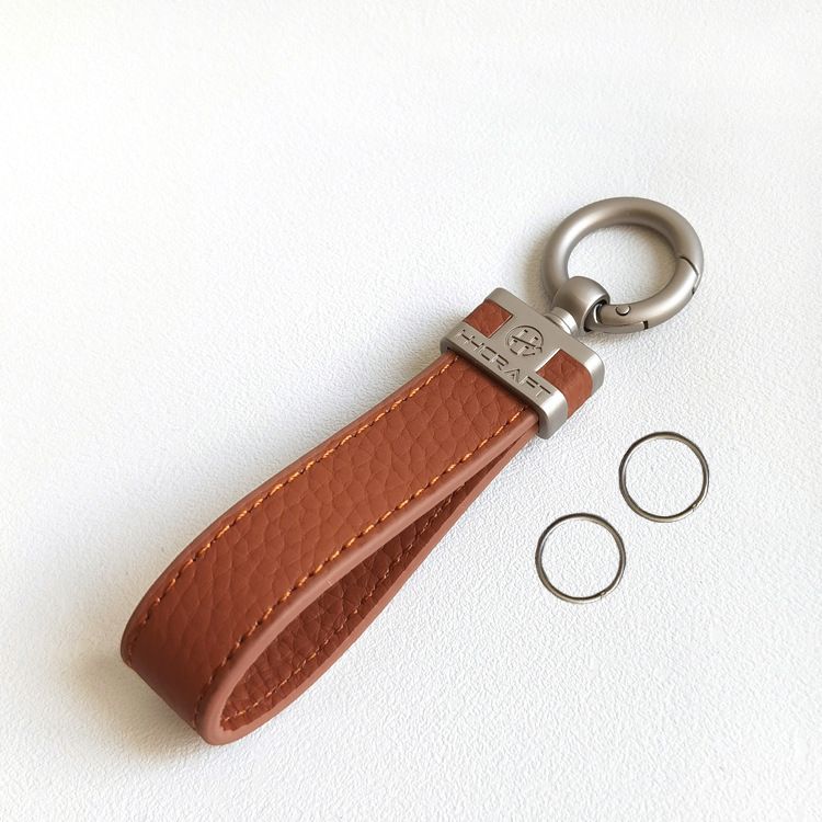 Car Keychain Ladies Fashion Personality High End Leather Keychain Car Key Pendant Men's Key Ring_autovado.com