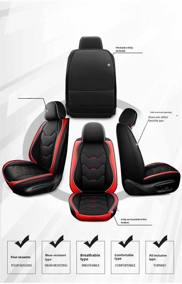 Car Cushion Four Seasons Suitable Cute All-inclusive Seat Cover Summer Full-enclosed Seat Cushion Goddess Leather Seat Cover New_autovado.com