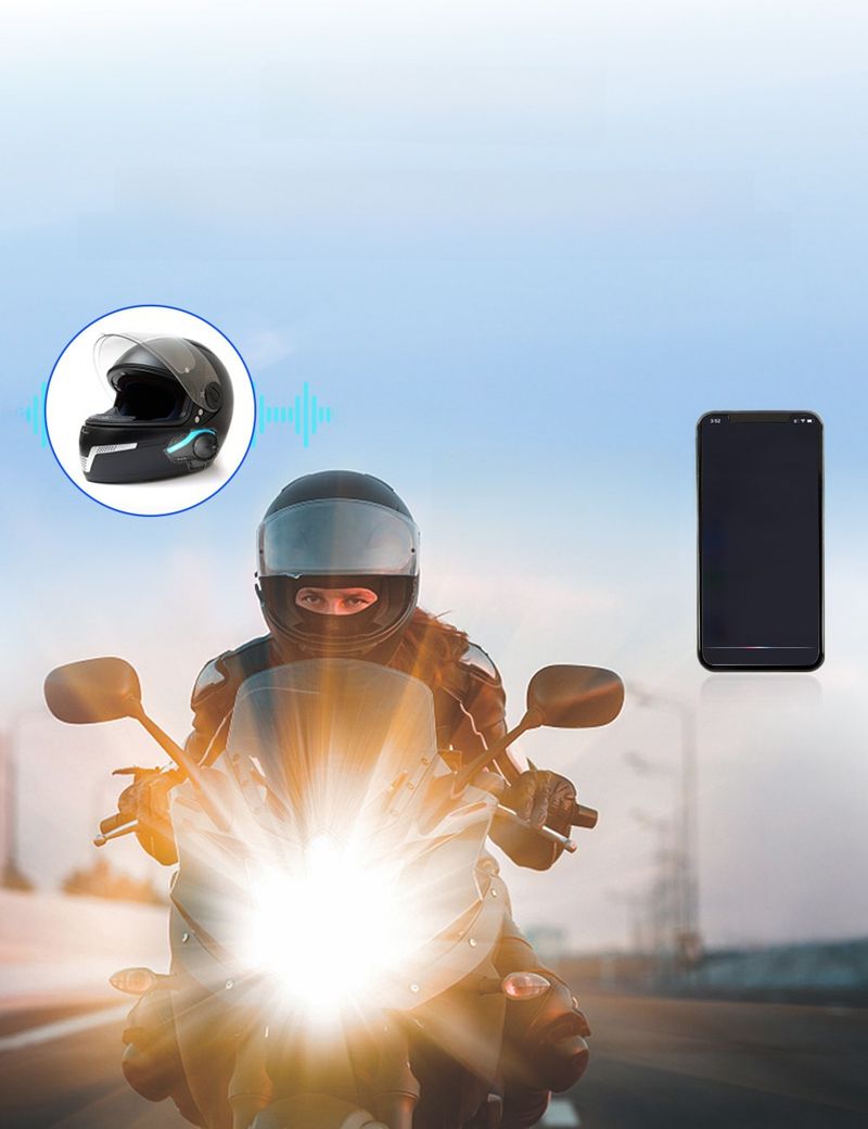 Classic cross-border HY02 helmet headset motorcycle helmet bluetooth headset helmet bluetooth headset 6 people 2K meters_autovado.com
