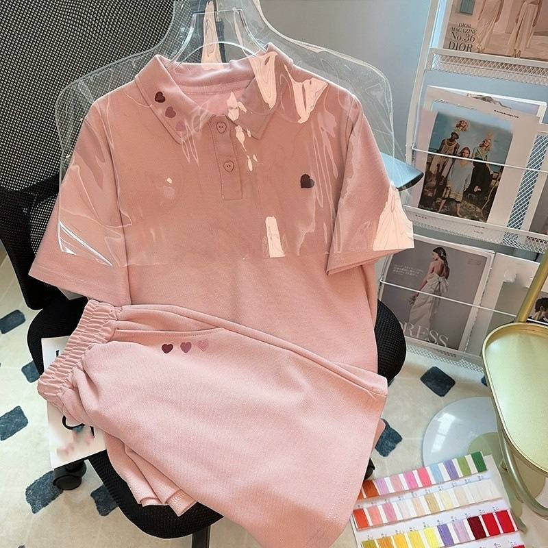 Women's Clothing College style love pattern sports suit_autovado.com