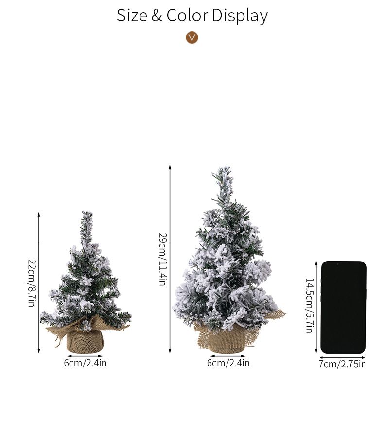 Christmas decorations Creative Christmas Tree Mini tree Tabletop decoration Christmas snow spray tree_autovado.com