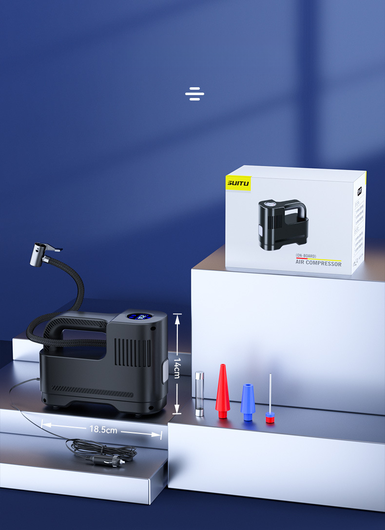 Portable Multifunctional Tire Car Pump Inflator Machine Air Tube_autovado.com