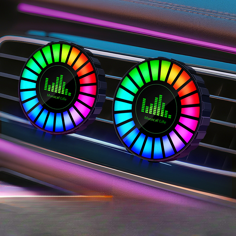 Sound Pickup Ambient Light High-end Car Odor Removal Air Conditioning Vent Decoration Ornament Fragrance Lamp_autovado.com