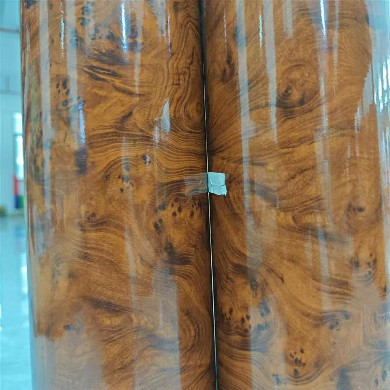 High-end Interior Car Color Change Glossy Peach Wood Grain Center Console Film Modification Renovation Sticker_autovado.com