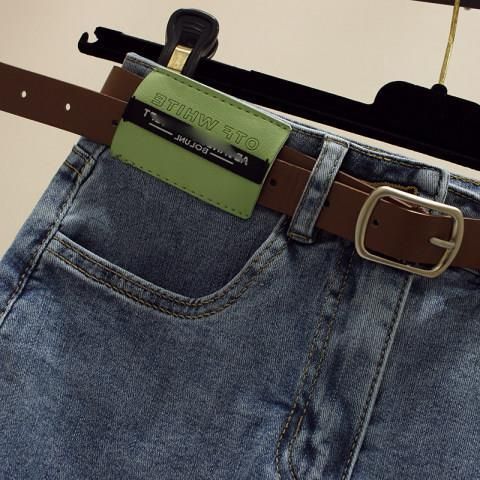Women's Clothing Summer suit new striped shirt with high waist denim skirt two piece suit_autovado.com