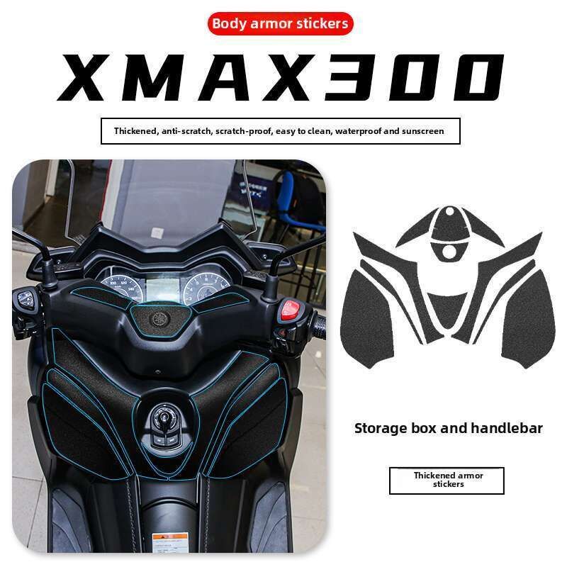Suitable For Yamaha XMAX300 Modified Fuel Tank Cover, Foot Pedal Anti Scratch Armor Sticker, Thickened Rubber Sticker_autovado.com