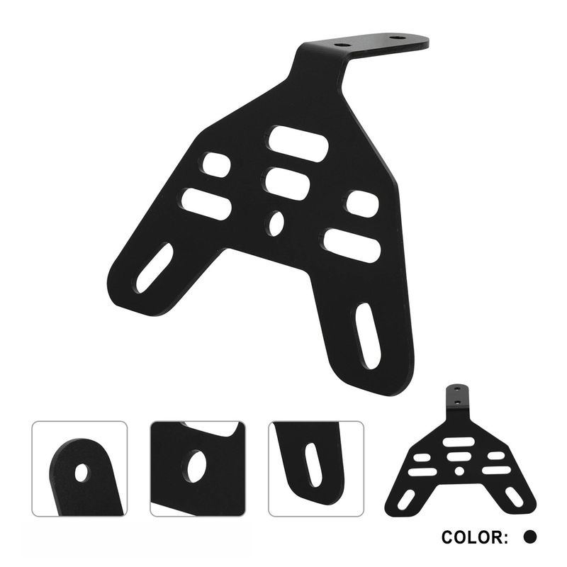 Motorcycle Rear Tail Light Bracket - High-Quality Aluminum Alloy Body Mounting Accessory For S/X Models (Black/Purple)_autovado.com