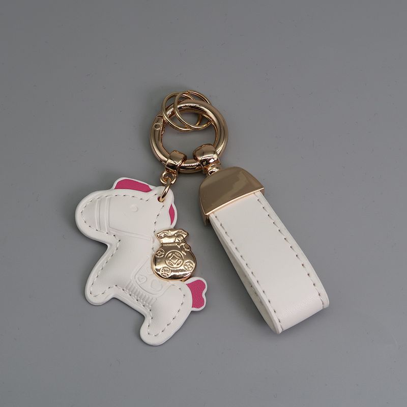 Immediately Get Rich Bracelet Keychain Leather Cartoon Pony Pendant Couple Bag Net Celebrity Car Keychain_autovado.com
