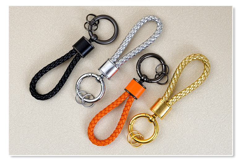 Fashion Braided Rope Anti Lost Keychain Chain Personalized Car Keychain Female Cute Women's Bag Key Pendant_autovado.com