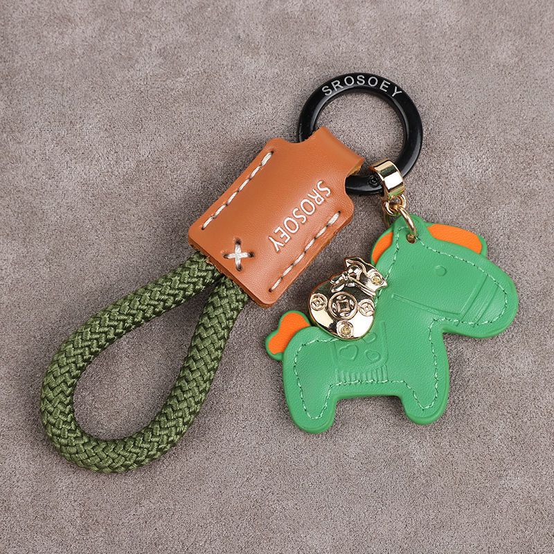Immediately Get Rich Handmade Genuine Leather Keychain Lanyard Cowhide Key Pendant Leather Rope Xiaohongshu Car Men And Women Pendant_autovado.com