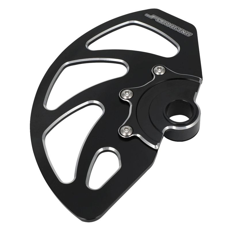 Motorcycle Front Disc Brake Guard - Universal Fit For X160/X260, Durable Aluminum Alloy, Lightweight & Anti-Corrosion (Black/Red, Black)_autovado.com