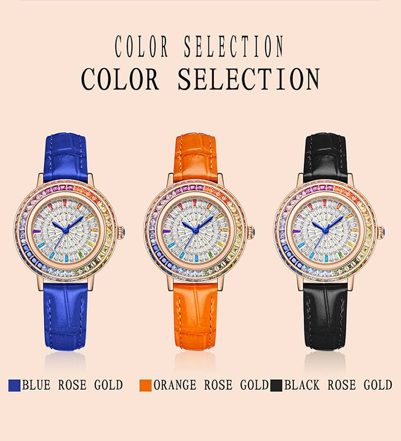 Ladies high-end crystal jewelry with diamond inlaid quartz watch, light luxury dress jewelry watch_autovado.com