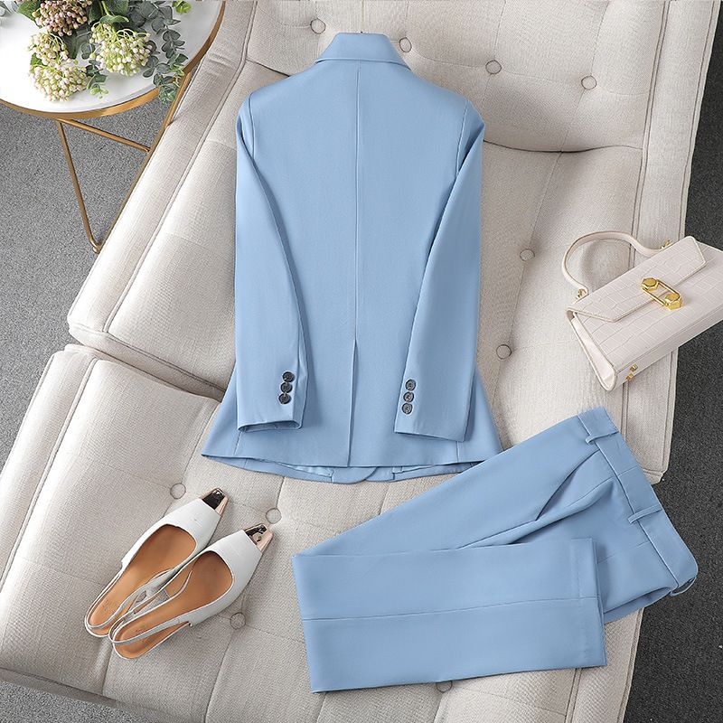 Women's Clothing long sleeved professional suits and trousers formal suits for interview sales work clothes _autovado.com