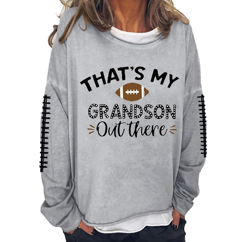 Women's Clothing Autumn and Winter Women's Clothing Digital Football Print Round Neck Long Sleeve Casual Sweater_autovado.com