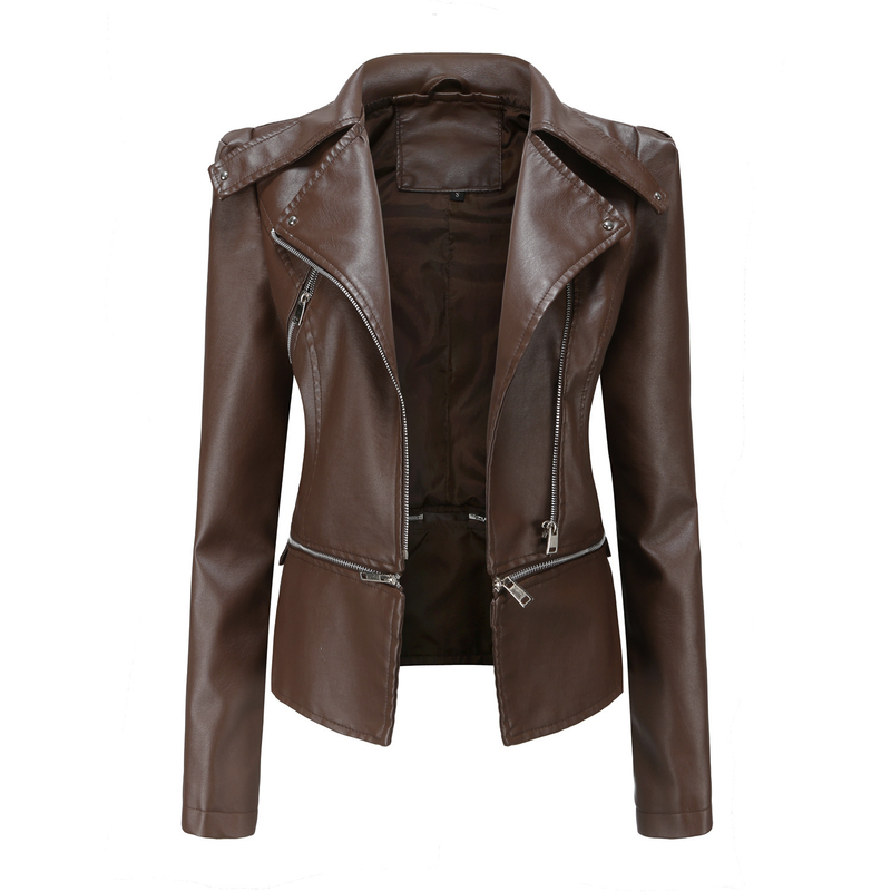 Women's Clothing Leather Jacket With Detachable Hem Fashion Casual Jacket_autovado.com