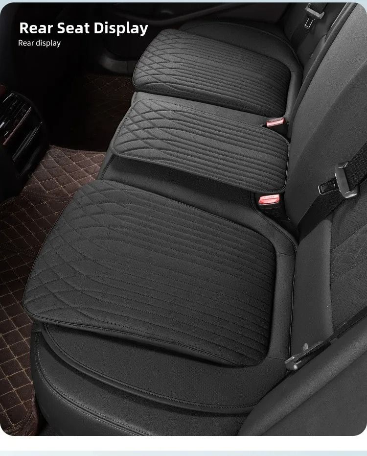 New Breathable Nappa Leather Non-slip Car Sponge High Rebound Pad Cushion Four Seasons Universal Auto Seat_autovado.com
