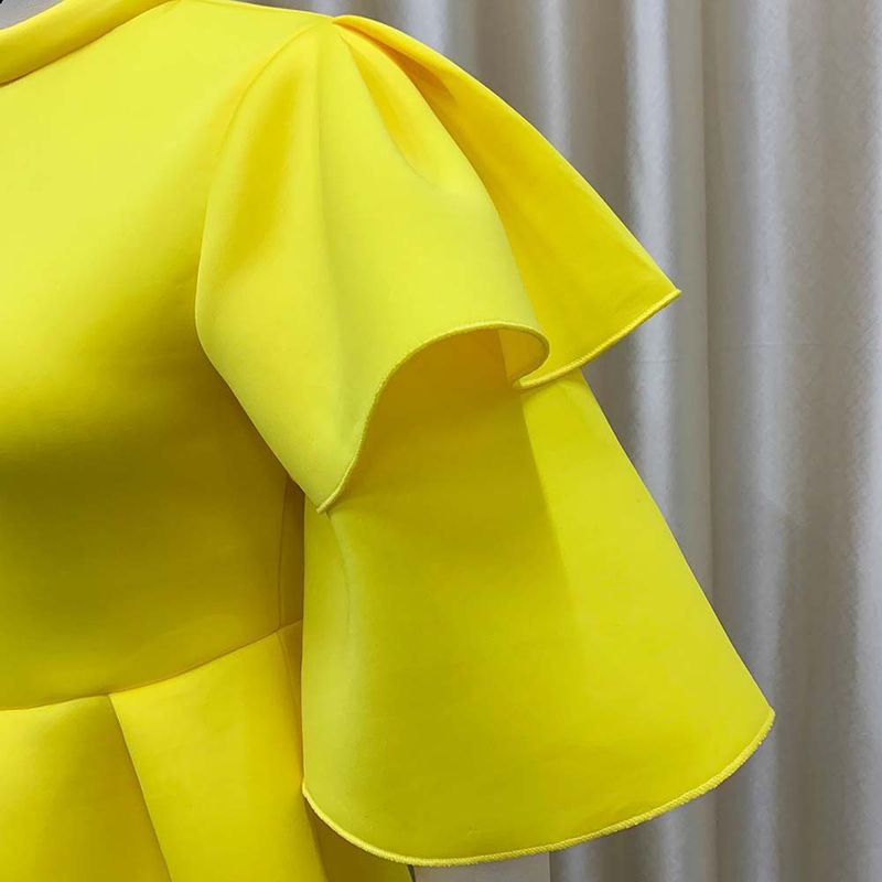 Women's Clothing women's new style double half turtleneck solid color large swing evening dress large size dress_autovado.com
