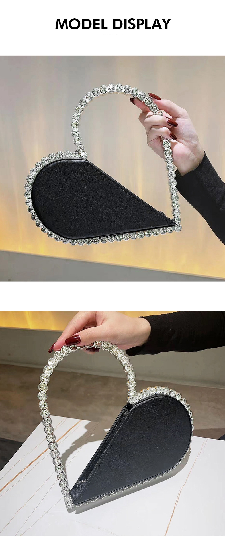Round Crystal Diamond Bag Sparkling Clutch Bag Internet Celebrity Same Purse Little Fairy Bag Girl Small Bag_autovado.com