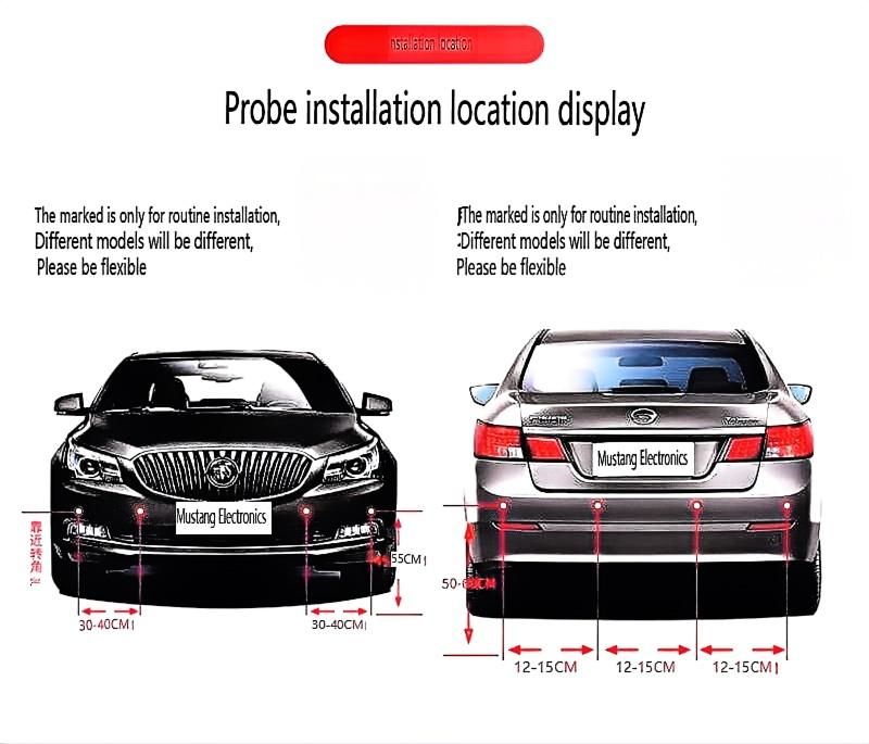 8-Sensor LED Parking Radar System With Voice Alerts & Crescent Display - Universal Front/Rear Bumper Parking Assistant For Cars/SUVs/Trucks_autovado.com