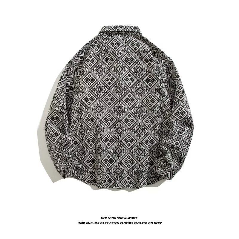 Men's clothing retro plaid shirt women's jacket autumn shirt casual cardigan chic top_autovado.com