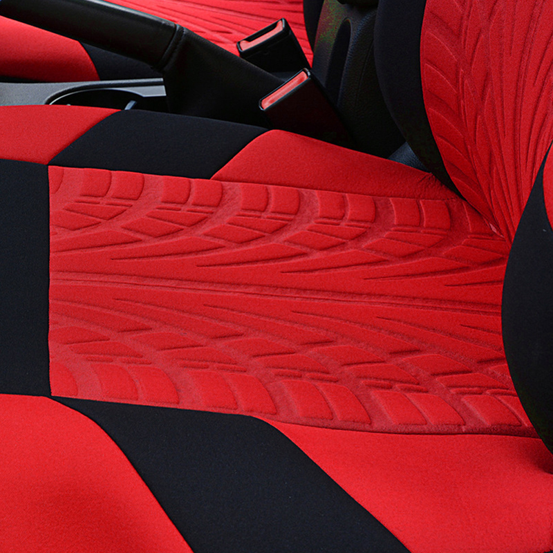 Fuzhongfu 9Pcs Car Seat Covers Set Comfortable Seating Polyester Front Rear Universal Fit Car Seat Covers Full Set for Automobile SUV Minivan_autovado.com