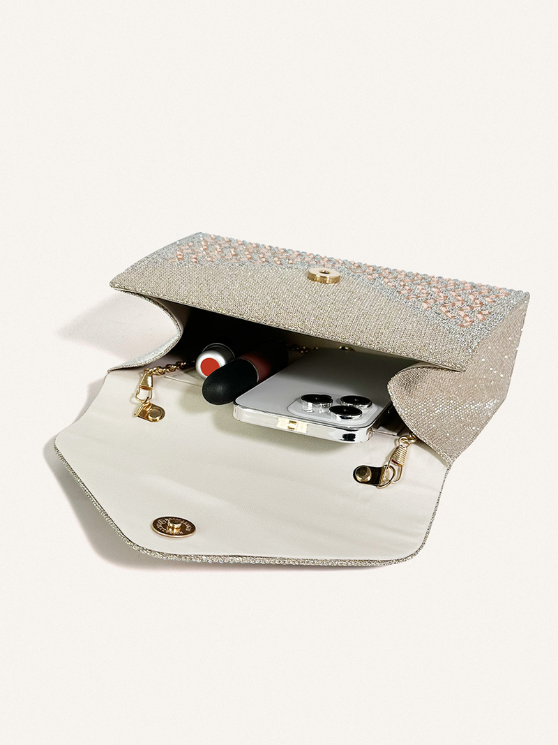rhinestone new evening bag large capacity handbag women's wedding bridesmaid bag KTV princess dress bag_autovado.com