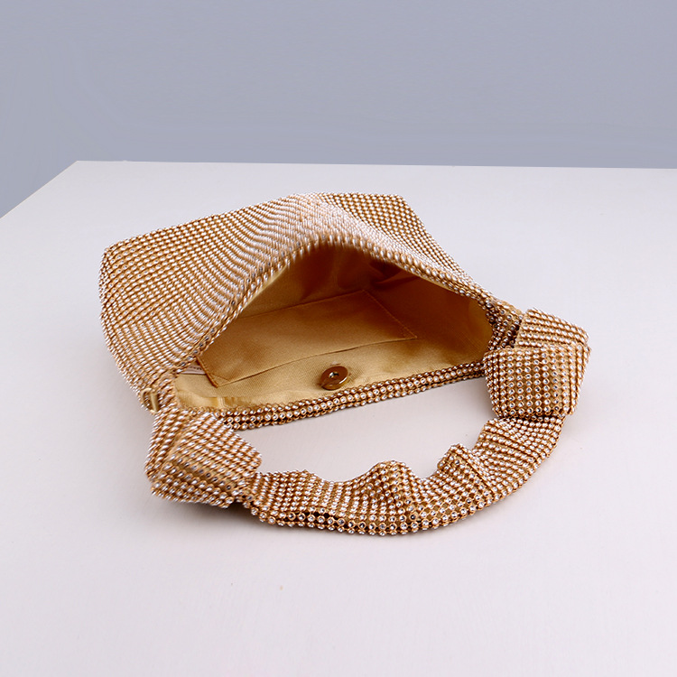 Internet celebrity popular rhinestone handbag dinner bag ladies dress versatile bag European and American banquet evening bag_autovado.com