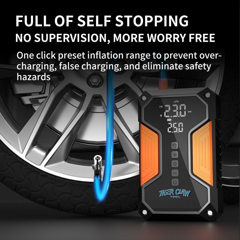4 In 1 Tiger Claw Tool Jump Starter Air Pump Car Jumper Train Power Bank_autovado.com