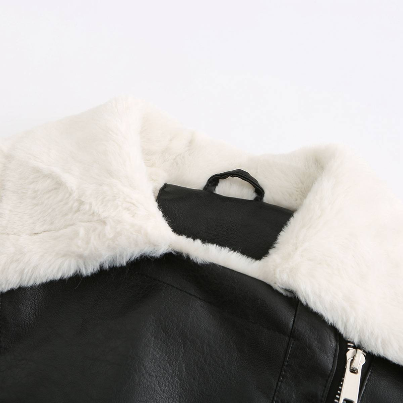New Suede women's long-sleeved warm lapel jacket European and n commuter casual jacket_autovado.com