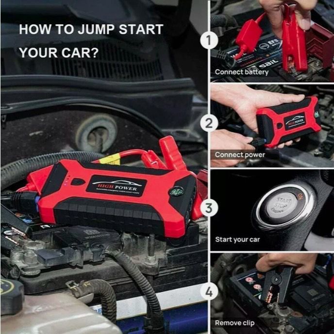 Makita Portable Jump Starter Power Bank Rechargeable Auto Booster Car Long Lasting Battery Charger With Air Pump_autovado.com