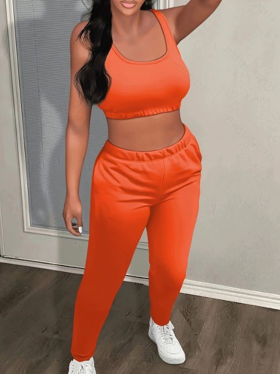 Women's Clothing fashion sleeveless vest slim hip suit tube top backless casual two piece suit_autovado.com