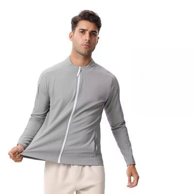 Men's Clothing Sports Jacket Leisure Running Round Neck Zipper Cardigan Sweater Quick-Drying Fitness Breathable_autovado.com