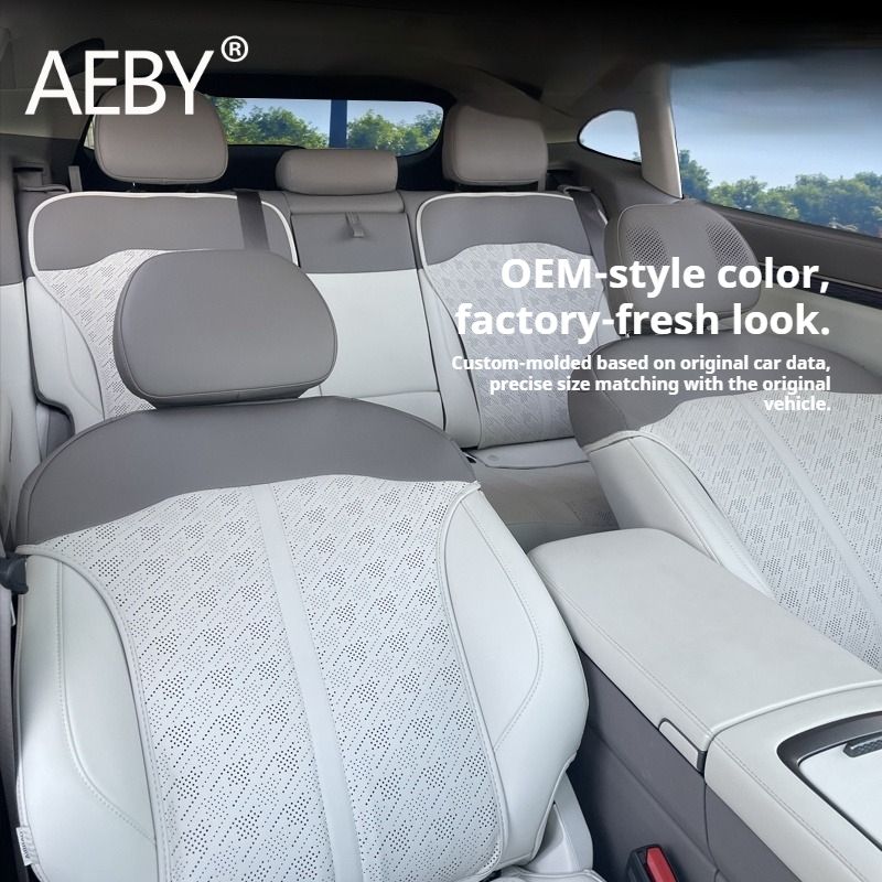 AEBY For ZEEKR 7X 2025 Car Seat Cushion Backrest Set Custom Fit Anti-slip Bottom Easy Install All-Season Covers 2024 New_autovado.com